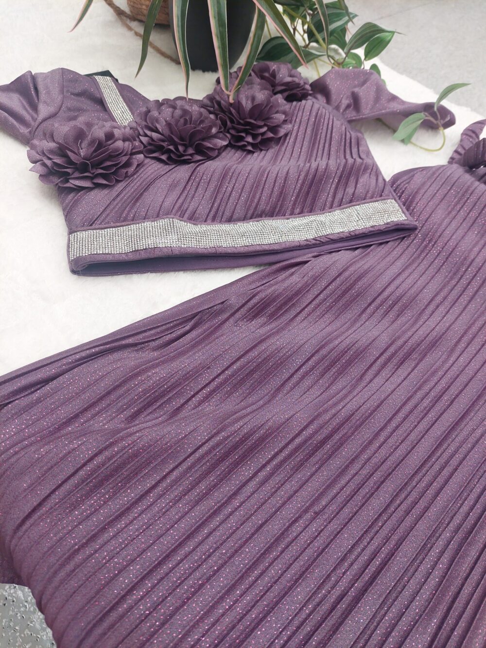 Crop Top - Palazzo Suit