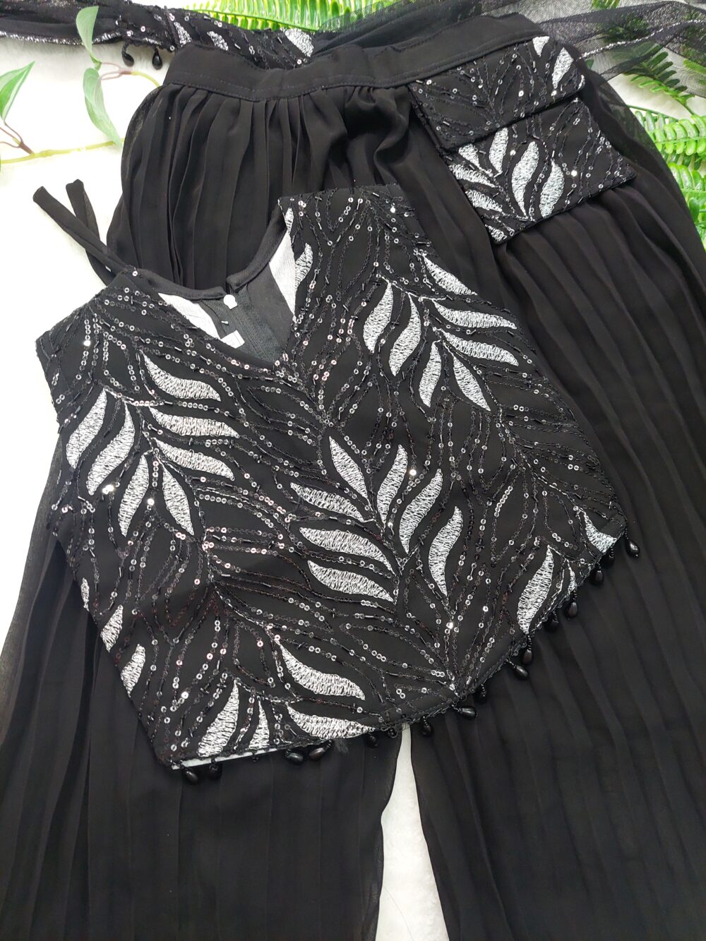 Black Pocket Palazzo