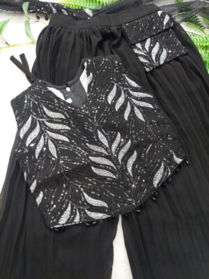 Black Pocket Palazzo