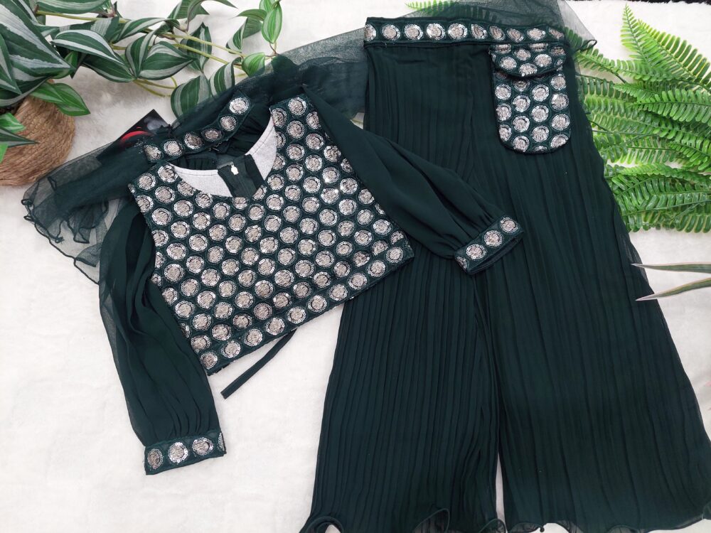 Bottle Green Pocket Palazzo