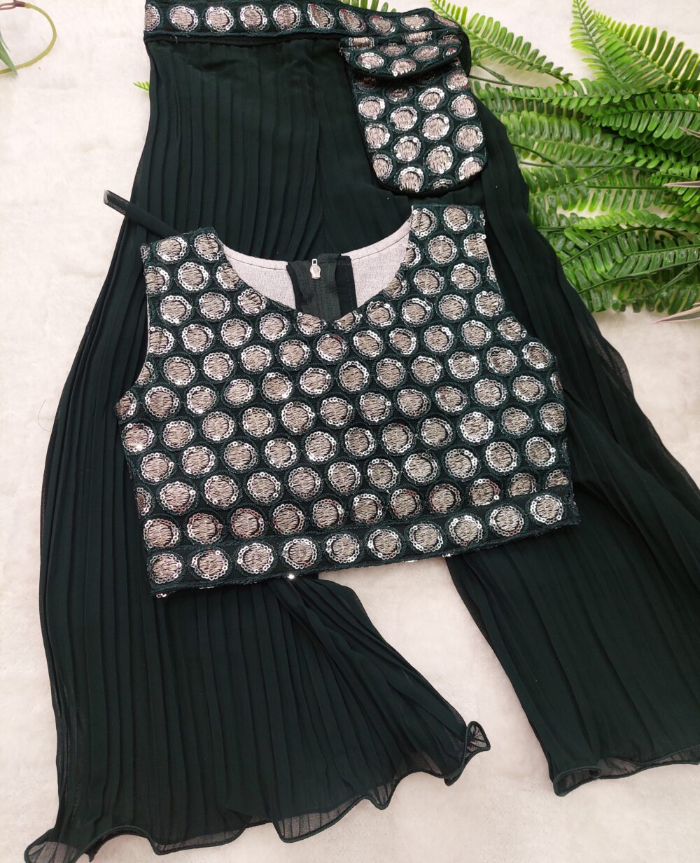 Bottle Green Pocket Palazzo